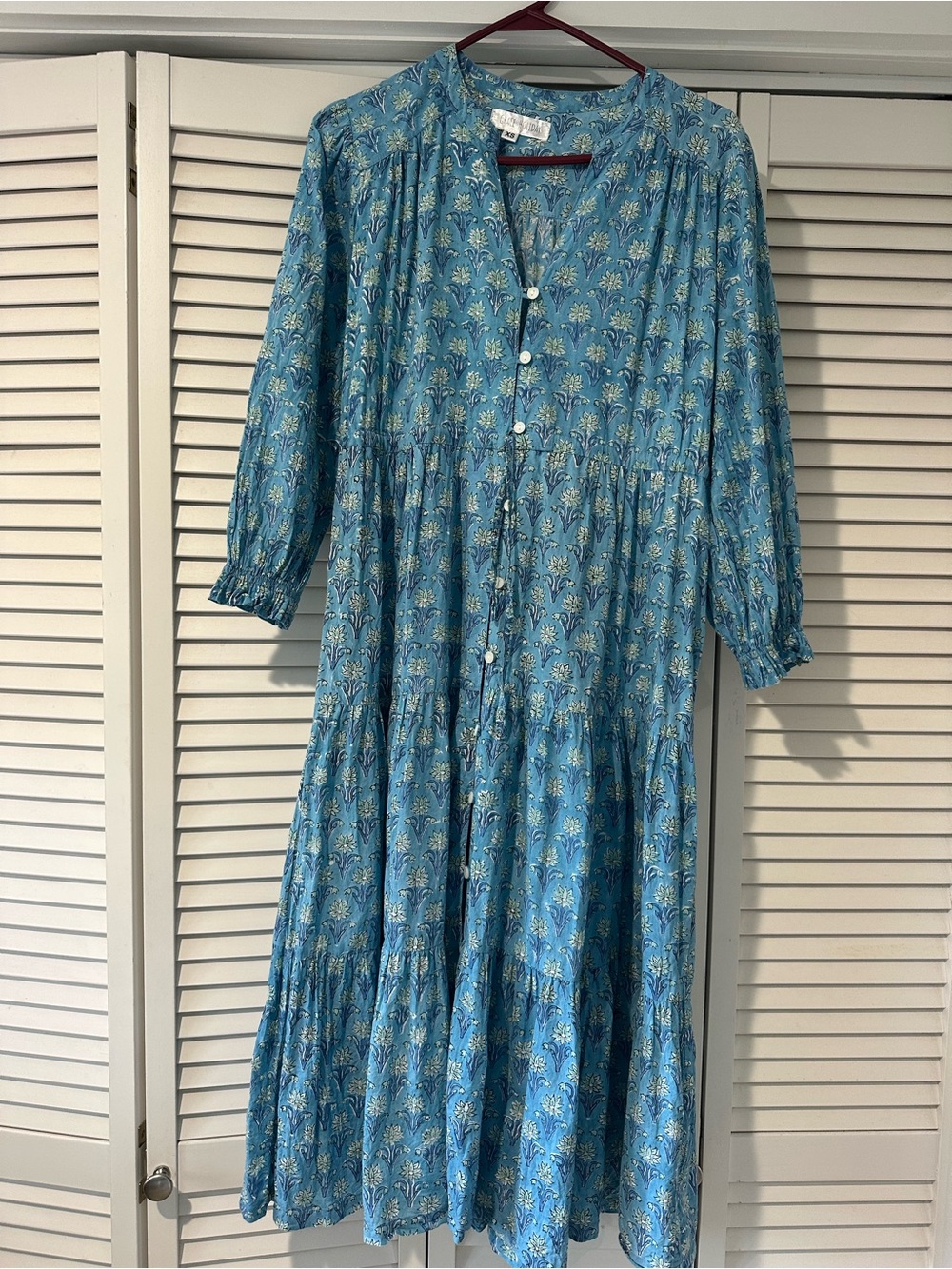 Grace Holiday Charlotte Dress in Turquoise Blooms